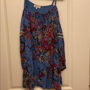 Mini, floral, off-the-shoulder dress